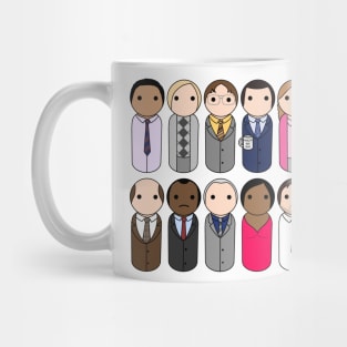 Office Workers Peg Doll Portrait Mug